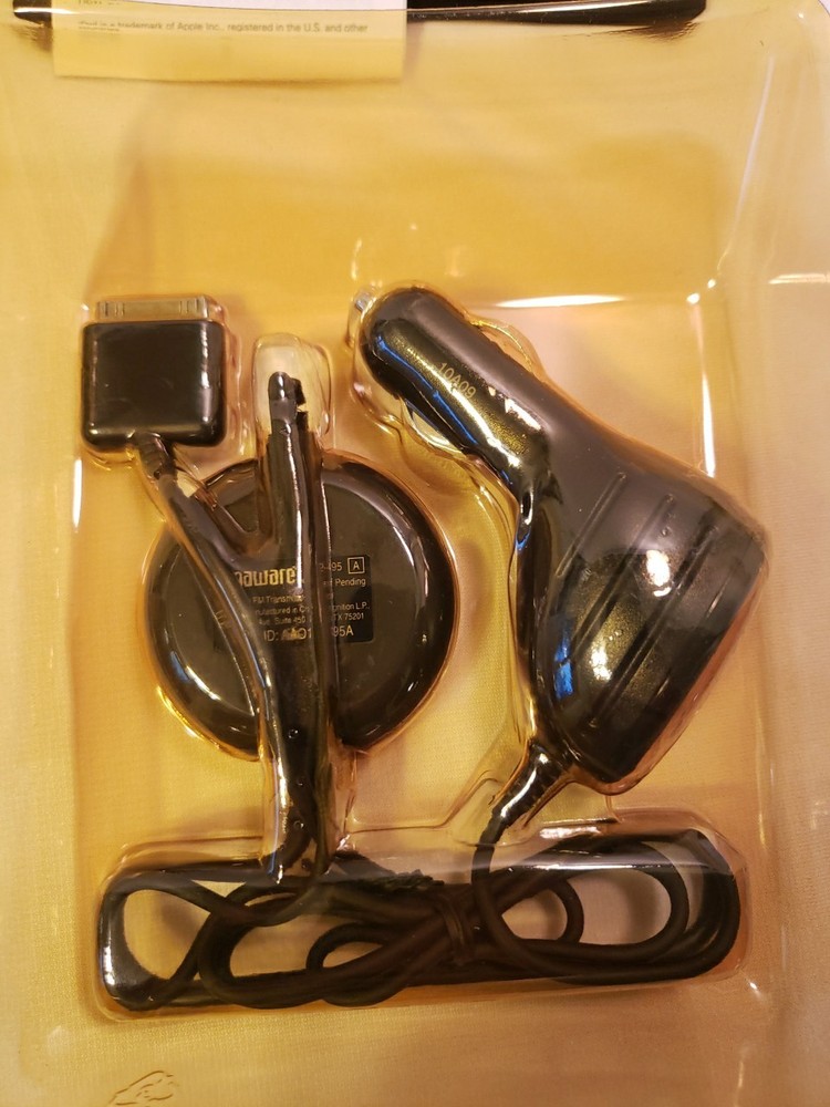 Gigaware 12-495 Silver/Black FM Transmitter Car Plug-in to work with Apple iPod