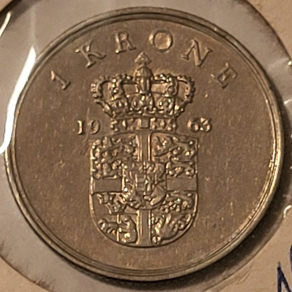 Denmark 1963 C S Krone Coin