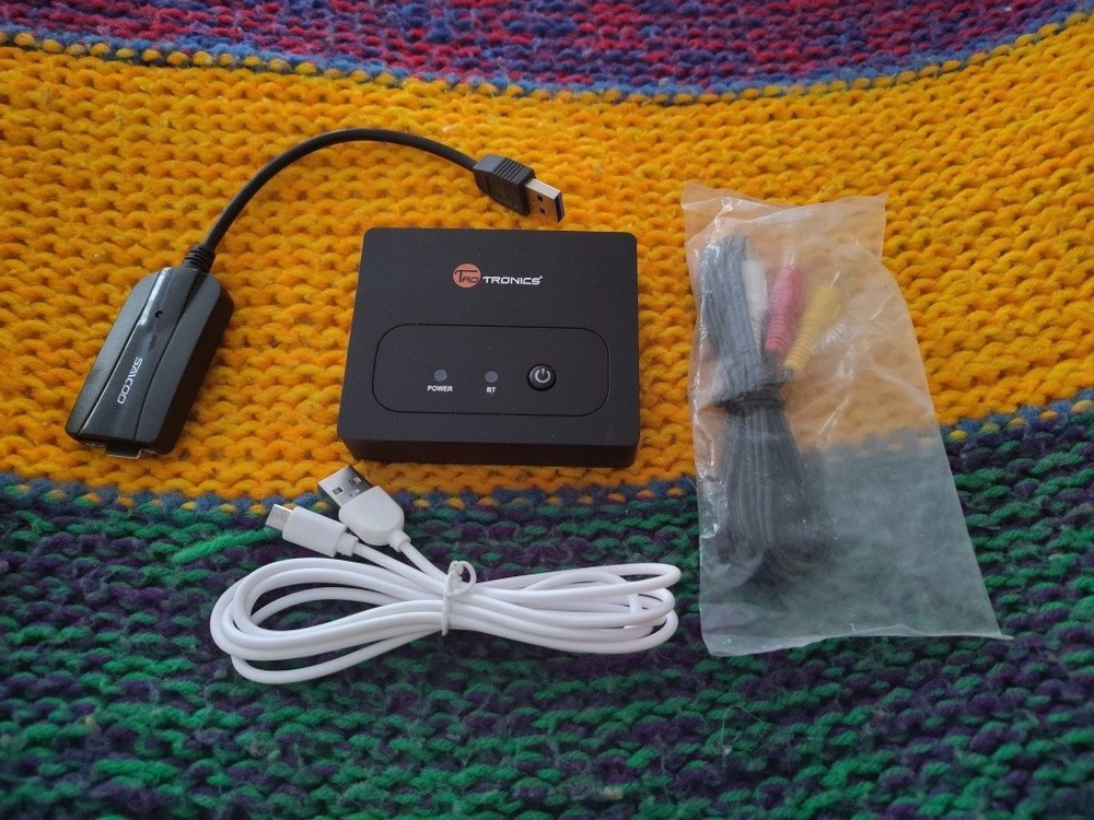 TaoTronics Model TT-BR02 Wireless Stereo Receiver Plus Card Reader And Cords