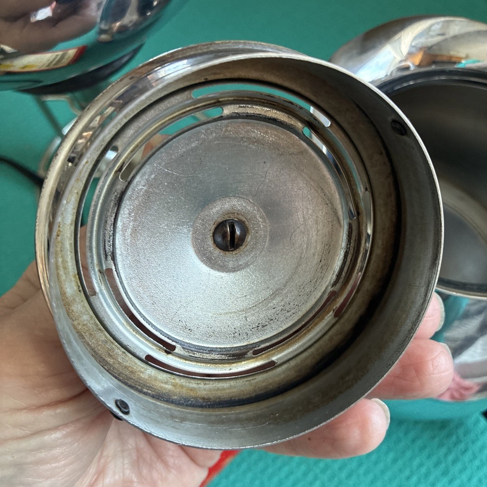 Vtg Sunbeam Coffeemaster C30-A Chrome Automatic Siphon Coffee Pot Double Bubble