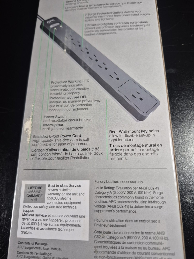 Surge Arrest 7 Surge Protected Outlets In Unopened Box