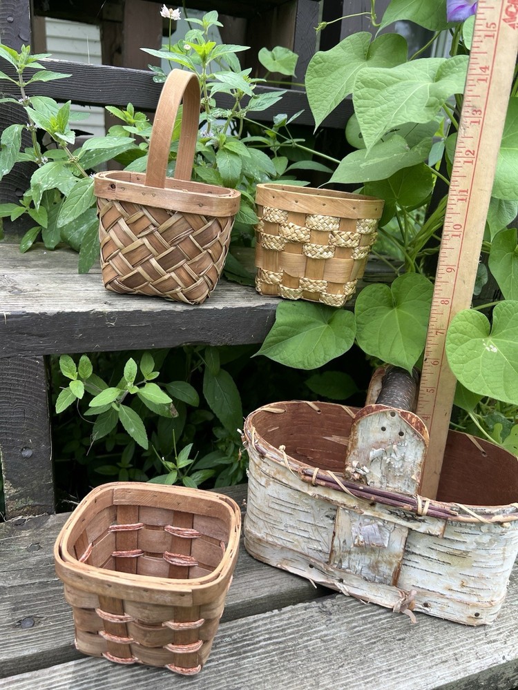 Set of 4 Wooden Baskets