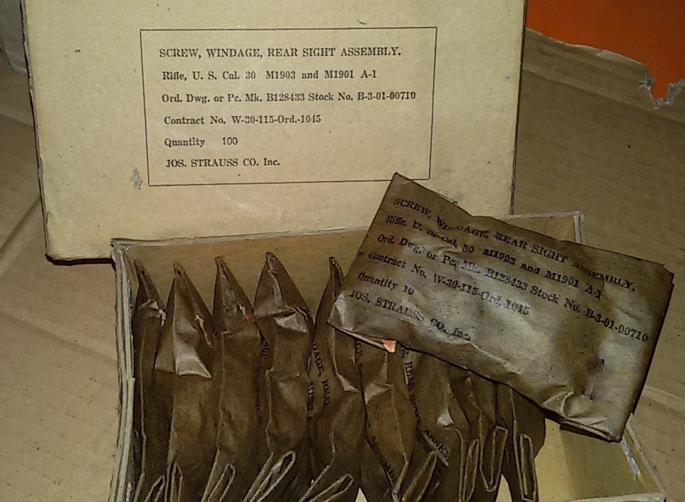 1903 Springfield Rear Sight Windage Knob NEW OLD STOCK FREE SHIPPING 80 yrs old