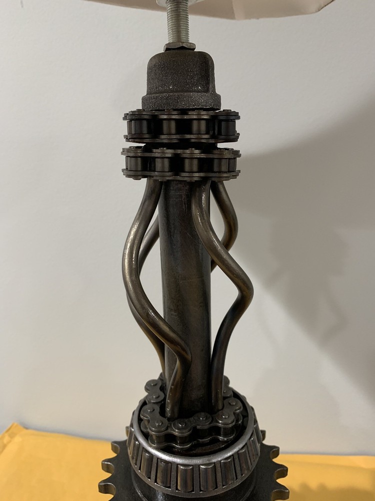 Industrial Gear Lamp By Four Hammers Forge - Approx 26”