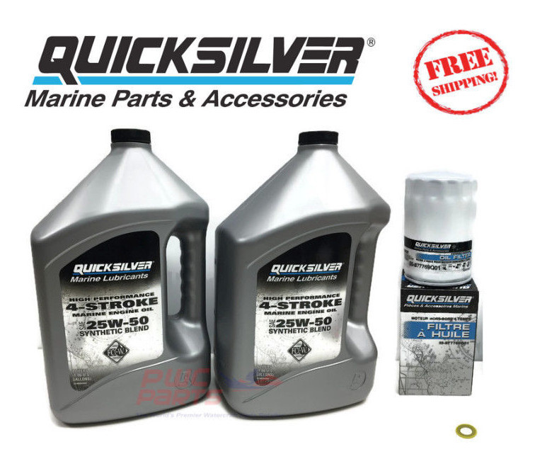 MERCURY Verado QUICKSILVER 200/225/250/275/300HP 6 cyl Oil Change Kit Drain Gask