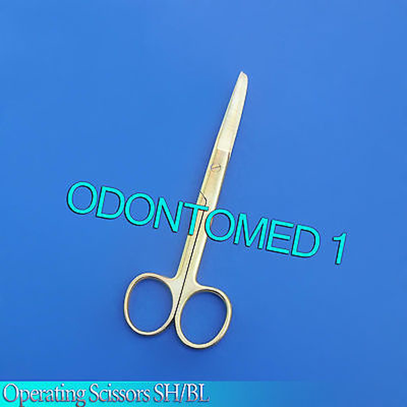 Operating Scissors Sharp/Blunt 4.5" Curved Full Gold Surgical Instruments