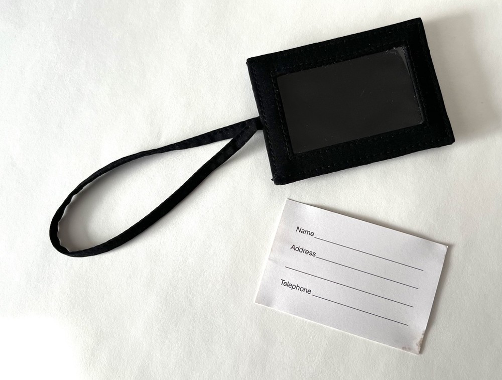 Vera Bradley Luggage Tag - Microfiber Black - Never Used