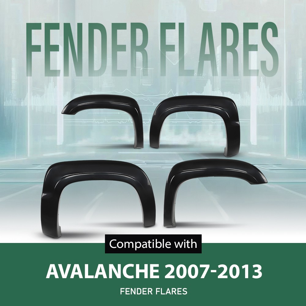 [4pcs] Fit For 2007-2013 Chevrolet Chevy Avalanche Wheel Fender Flares