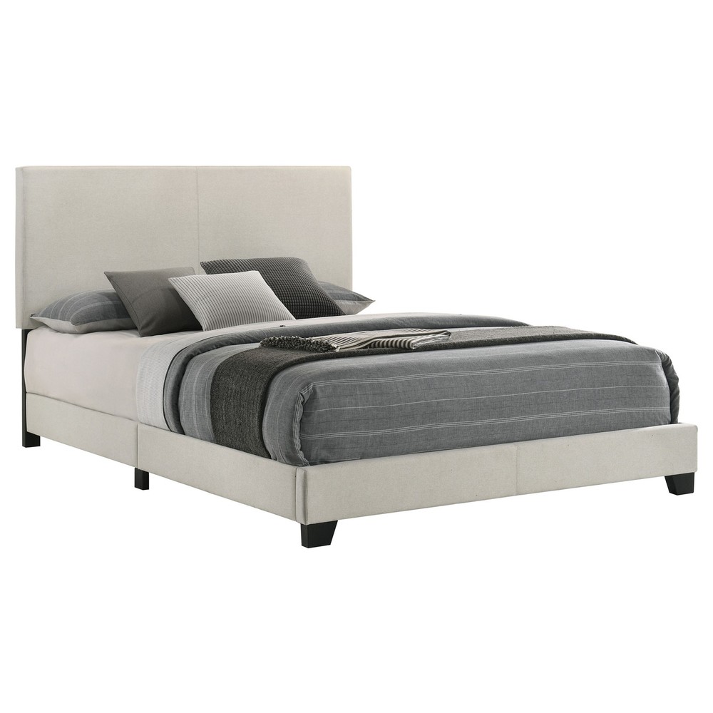 Efram Cream Upholstered Queen Bed