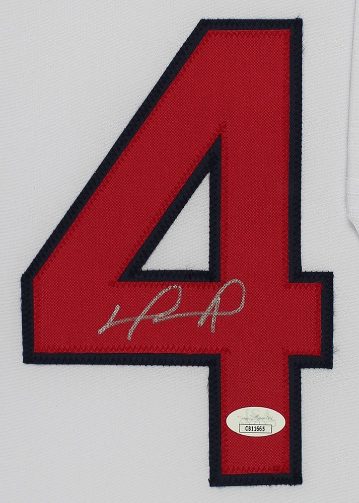 David Ortiz Autographed & Framed White Boston Jersey JSA Certified
