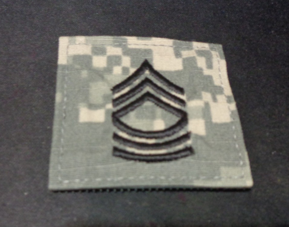 ACU E8 MASTER SERGEANT MSG Rank Patch Hook Fastener 2” X2” US Army  NEW