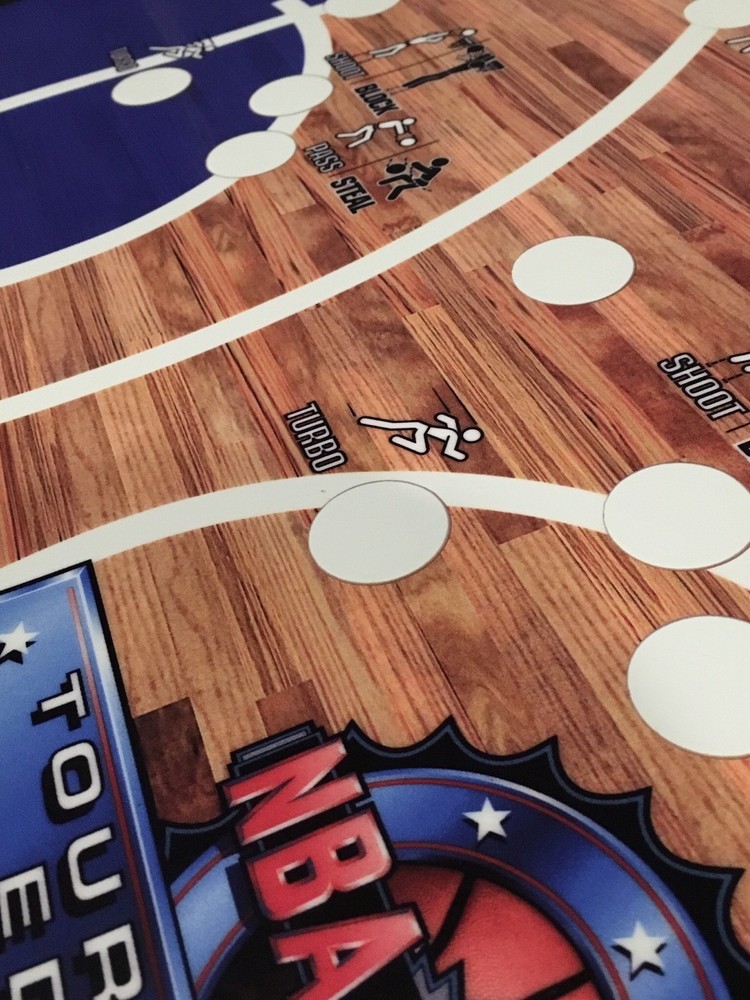 NBA Jam Tournament Edition Arcade Control Panel Overlay CPO Decal TE Midway