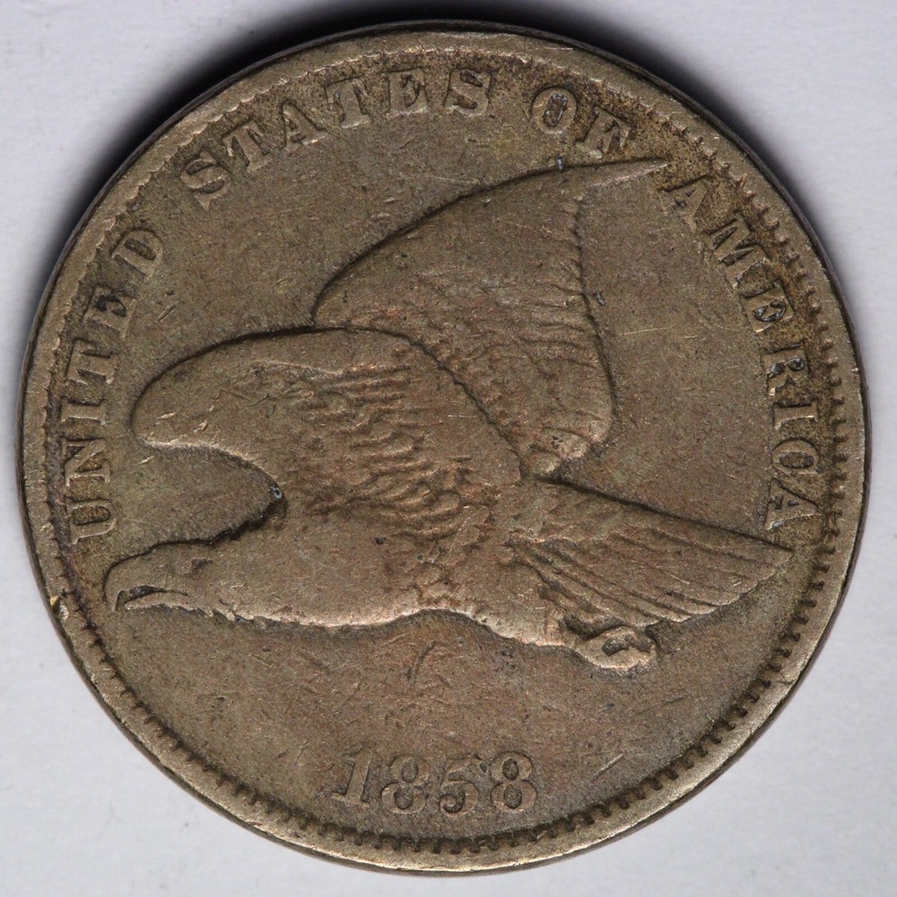 1858 SL Flying Eagle Cent Penny XF E121 KAHW