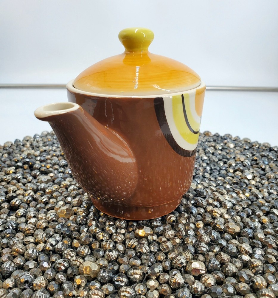 Hues N Brews Teapot for one Brown espresso Java Mocha (C36)**