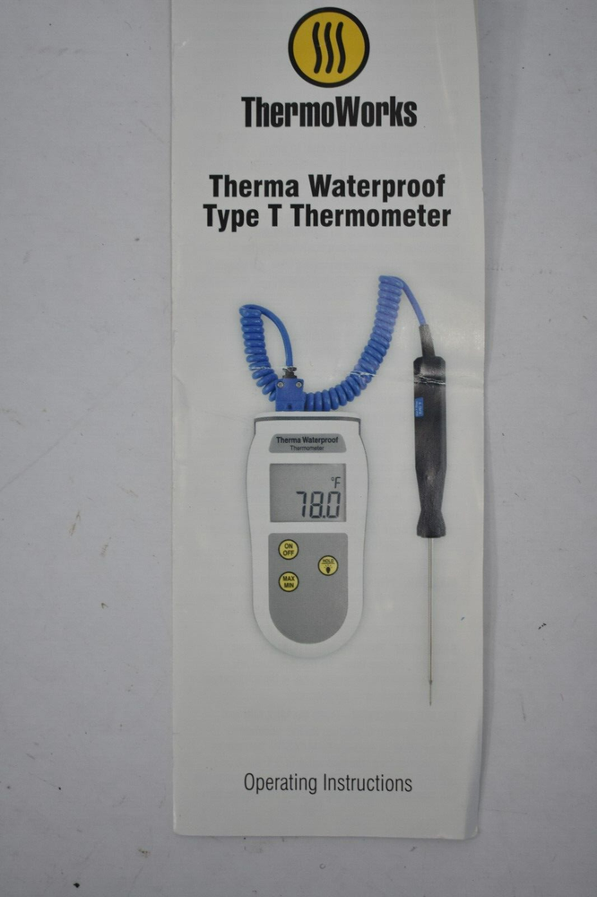 ThermoWorks Therma Waterproof Type T Thermometer Pack Kit White Module