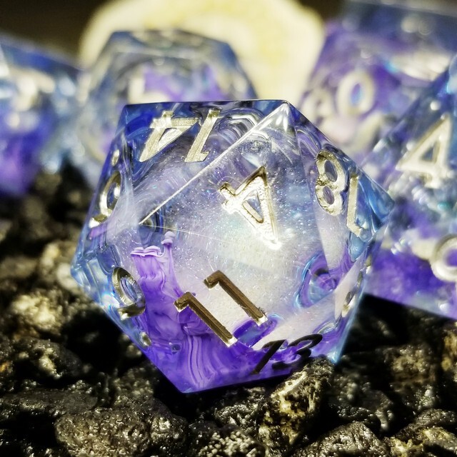 Sage's Mystic Souls Liquid Core Sharp Edge Resin Dice Set