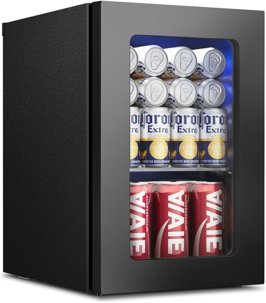 24 Cans Beverage Refrigerator Cooler - Mini Fridge with Digital Temperature C...