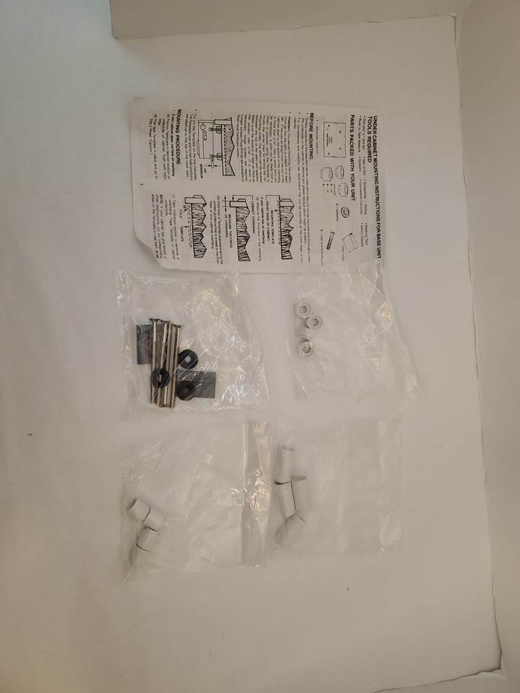 GE Spacemaker AM FM Cassette Model 7-4275 Mounting Hardware & Instructions Only