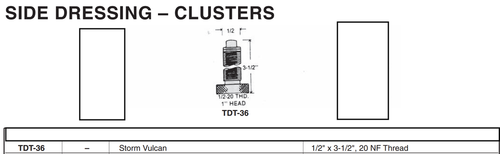 Pioneer Diamond Dressing Tool. 1/2" x 3-1/2", 20 NF Thread