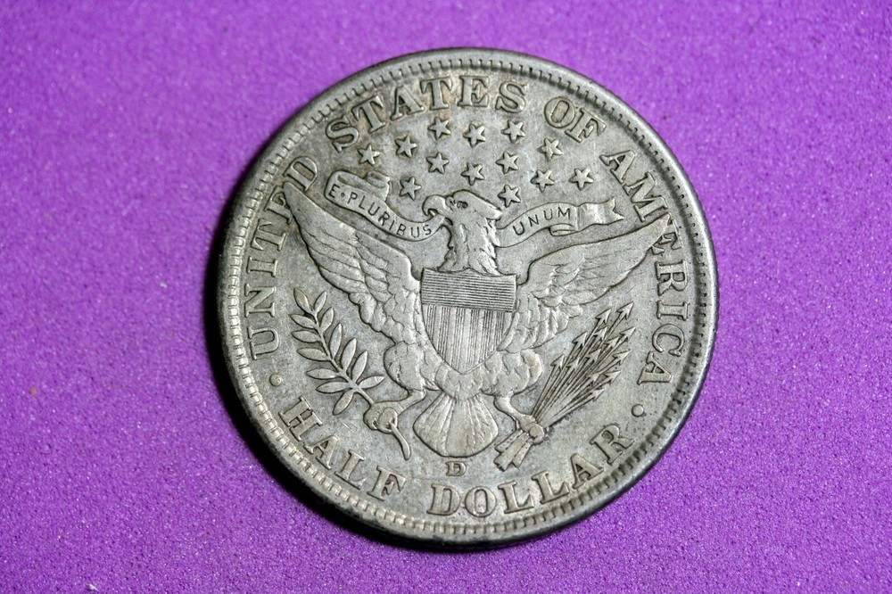 ESTATE FIND 1908 D Barber Half Dollar #M8781