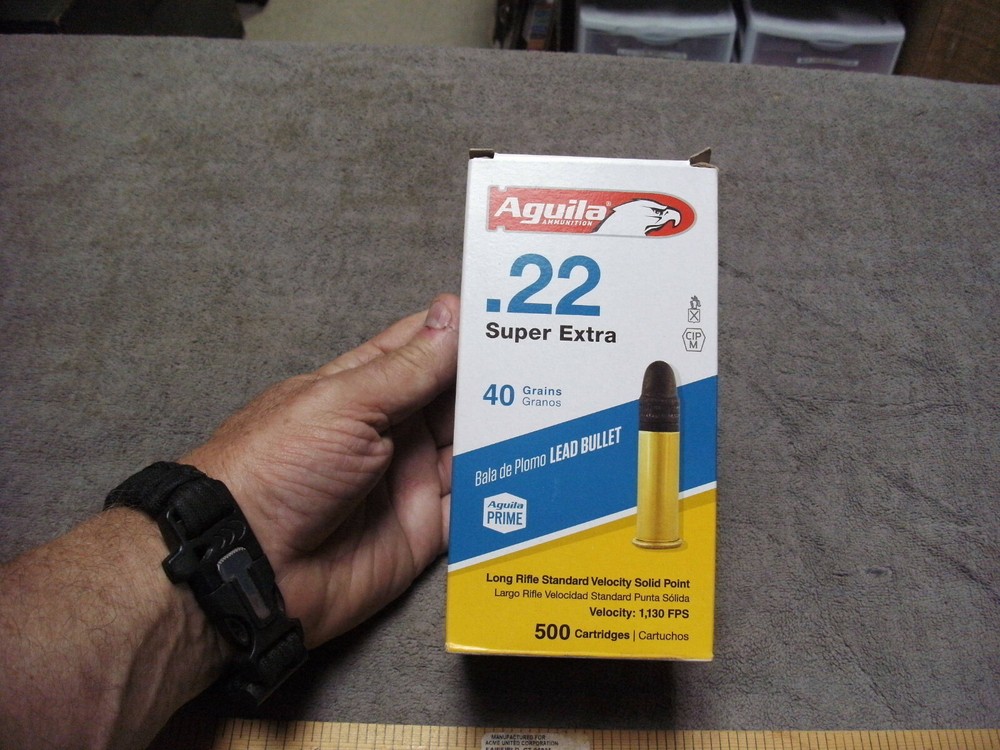 Empty Aguila Ammunition Super Extra Cardboard Box that held 500rds, BOX IS EMPTY
