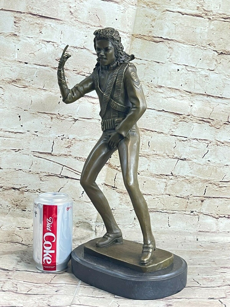 100% Solid Bronze Michael Jackson Hand Made by Lost wax Method Sculpture Gift