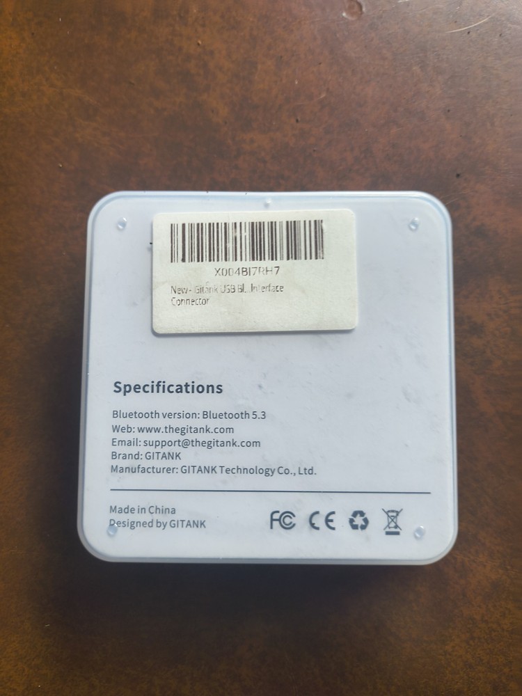 Gitank USB Bluetooth 5.3 Car Adapter Compatible for Small, Black