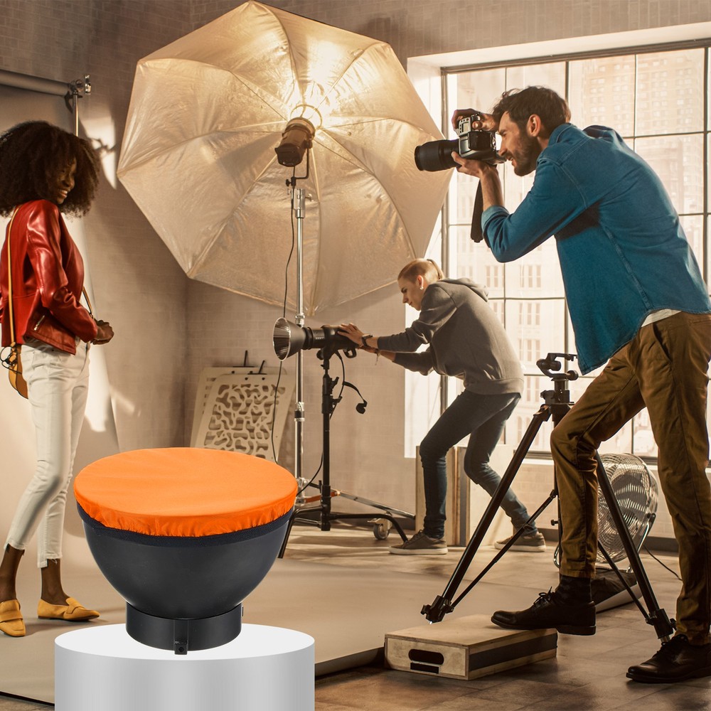 2pcs 7.1" x 7.1" Soft Mini Flash Bounce Diffuser Cap, for Flashlight, Orange