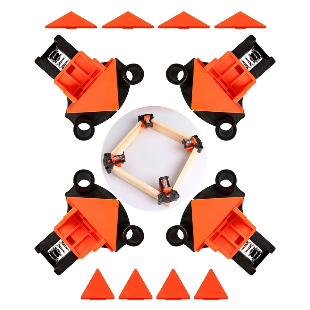 Corner Clamp for Woodworking - 60/90/120° Multi-Angle Adjustable Spring Cla