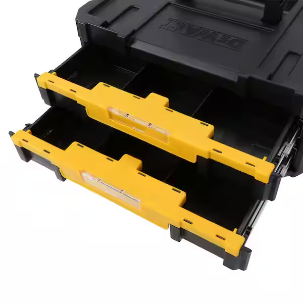 DEWALT TSTAK IV 7 in. Stackable 18-Compartment Double Shallow Drawer