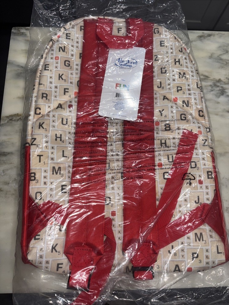 Full Size Scrabble Backpack Hasbro Gaming