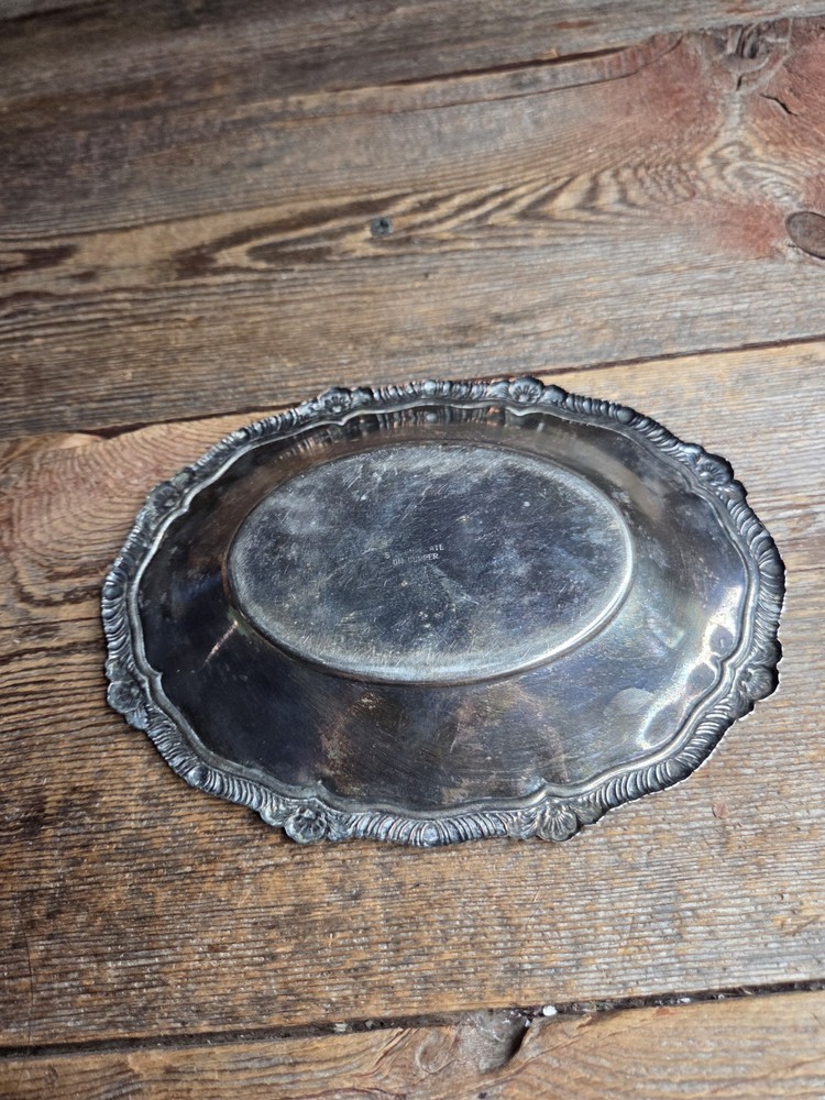 Vintage Sheridan Silver Plated Butter Dish