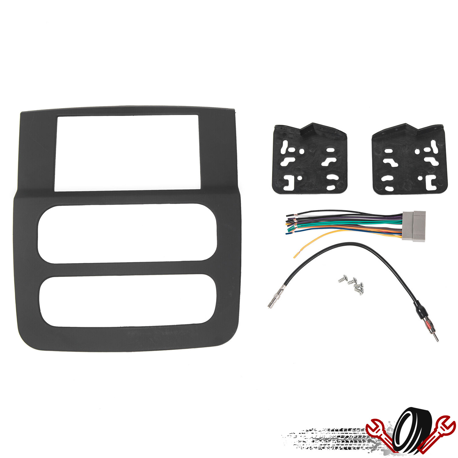 Stereo Radio Double Din Install Black Dash Panel Kit For 2002-05 Dodge Ram Truck