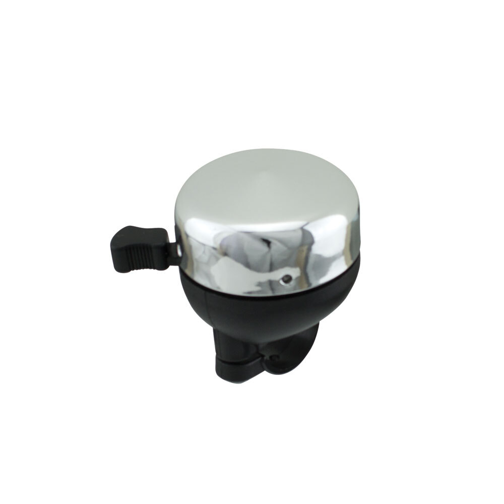 Classic Bicycle Bell Chrome Top Black Plastic Base