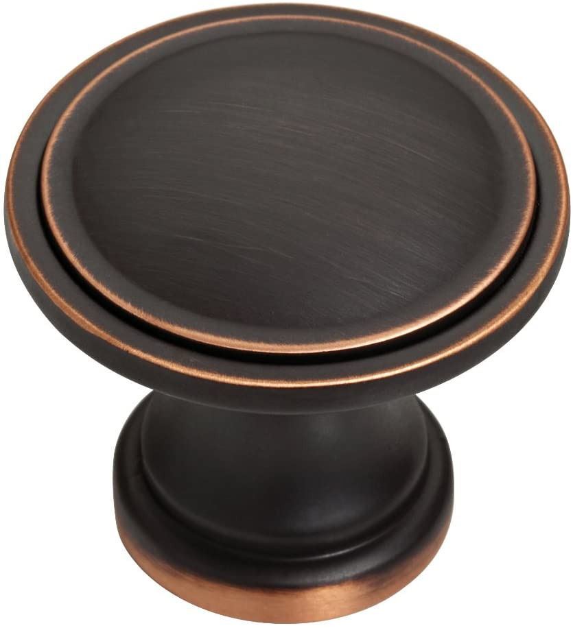 1-3/4" Oversized Ridge Knob Bronze with Copper highlights