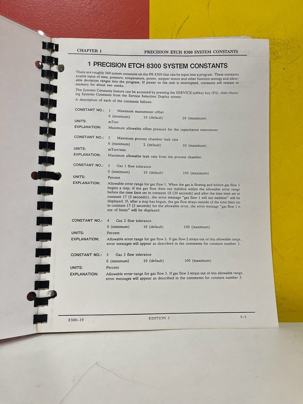 APPLIED MATERIALS 8300 Precision System Information Resource