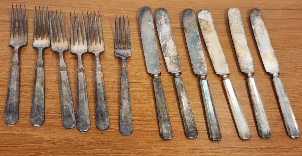 12pc Set Silverplate Flatware Set R Wallace 12