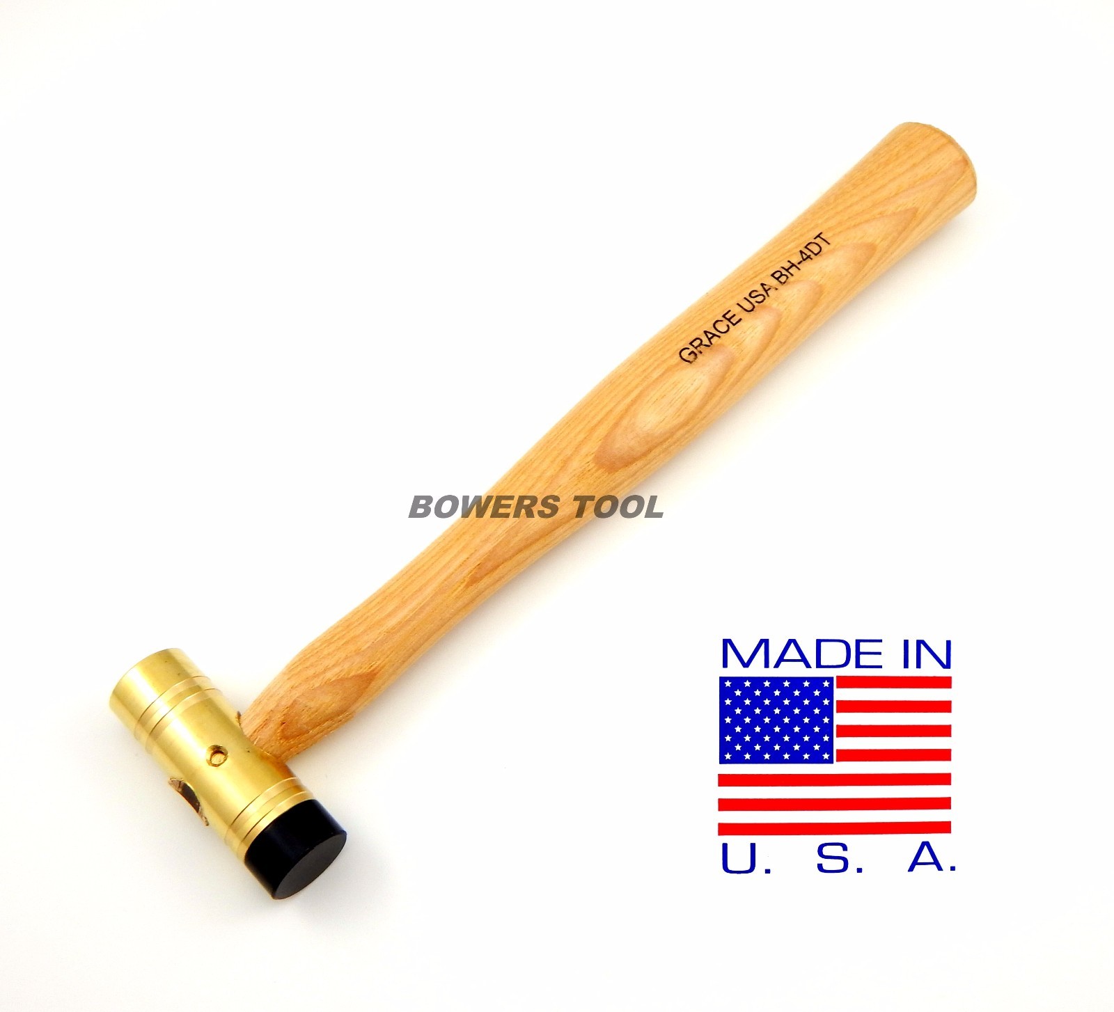Grace 4oz Brass Gunsmith Hammer Delrin Tip Gun Care Machinist Nylon Made in USA