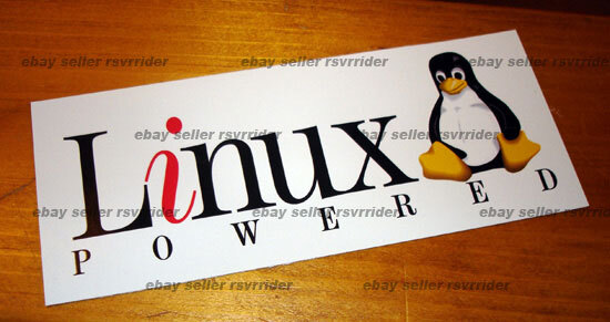 Linux powered software os decal sticker