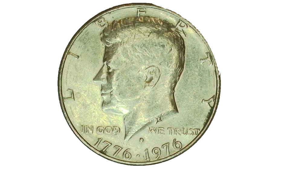 1976D Kennedy Half Dollar Error - Filled Mint Mark "D" Error - #263