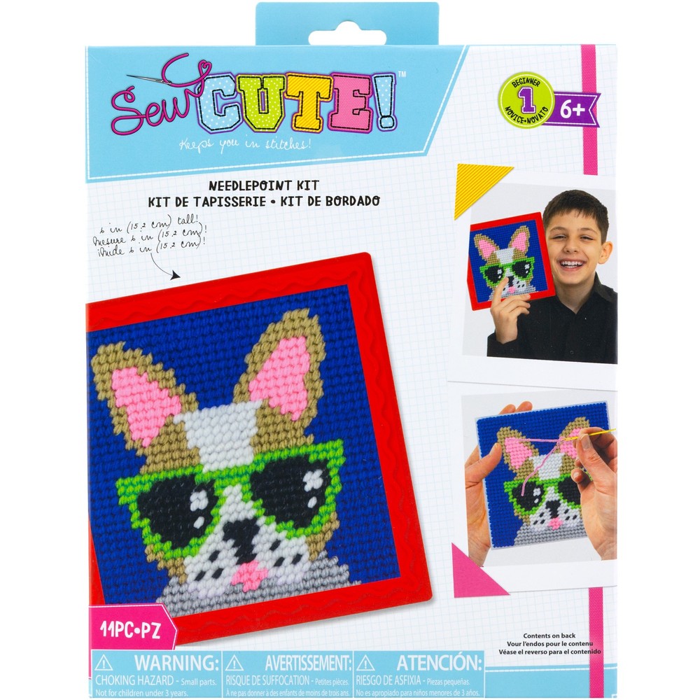 Colorbok Sew Cute! Needlepoint Kit-Dog