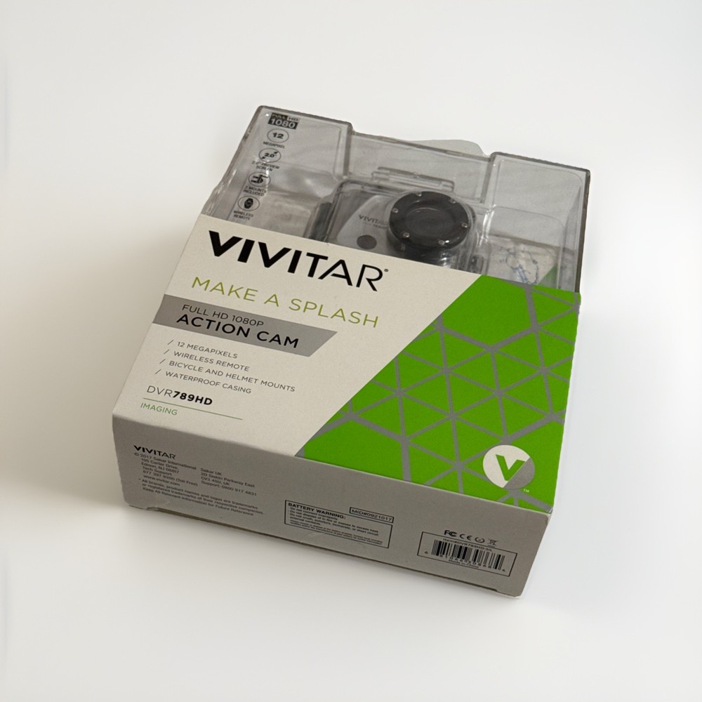 Vivitar DVR789HD-SIL Action Camera with Remote - Silver