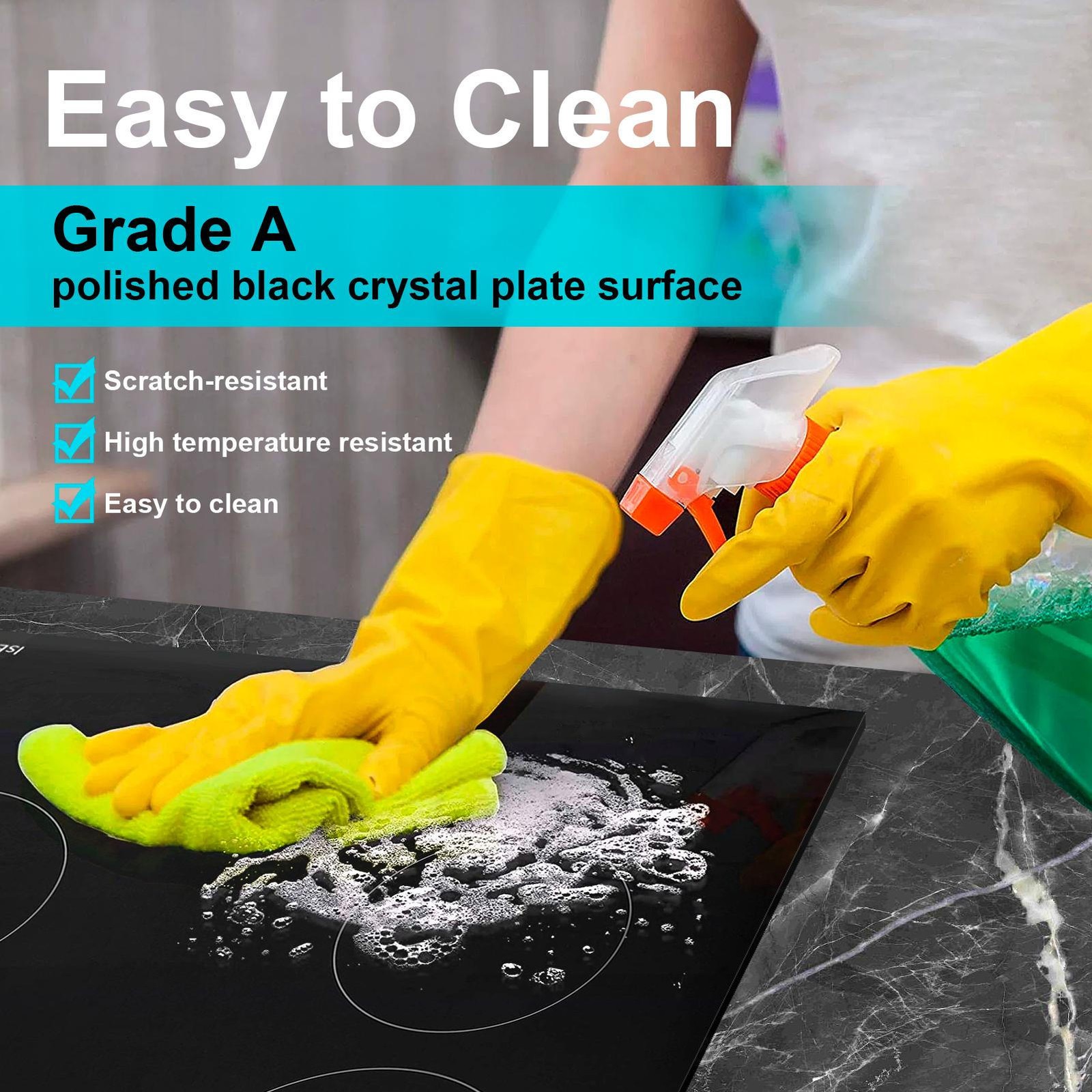 6800W Portable Induction Cooktop Countertop Four Cooker Burner Stove Hot Plate--