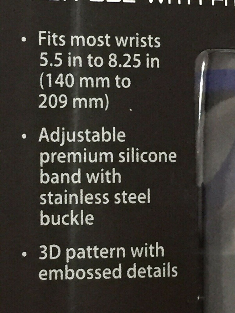 Solid Navy Blackweb REPLACEMENT Fitbit Flex 2 Band with Silver Steel Buckle NIP