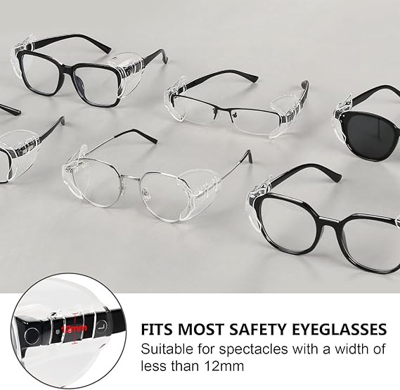 1~200Pairs Side Shields For Eye Glasses Slip On Safety Glasses Shield Universal