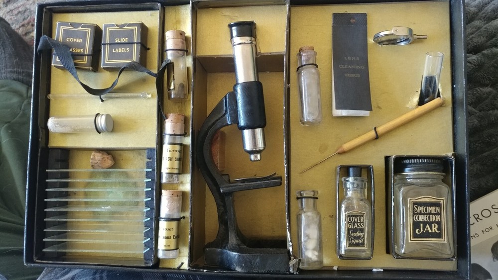 Vintage Model 2MX Microset Microscope Kit Carolyn Mfg Co NY