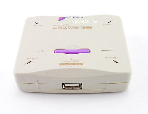 4-Port Compact USB B (Printer, Scanner, Modem, etc) Manual 4 to 1 Data Switch