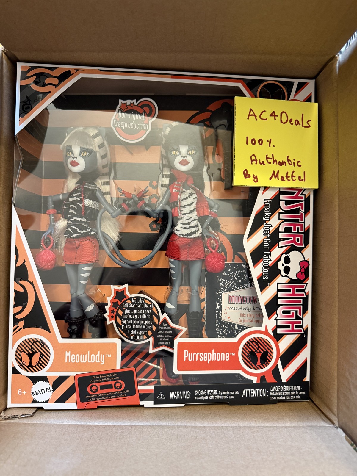 Mattel Monster High Boo-riginal Creeproduction 2-Pack Meowlody and Purrsephone