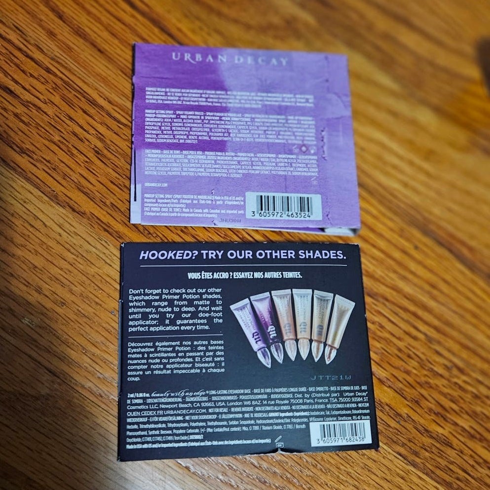 LOT Urban Decay Eyeshadow Primer Potion & All Nighter Setting Spray Samples