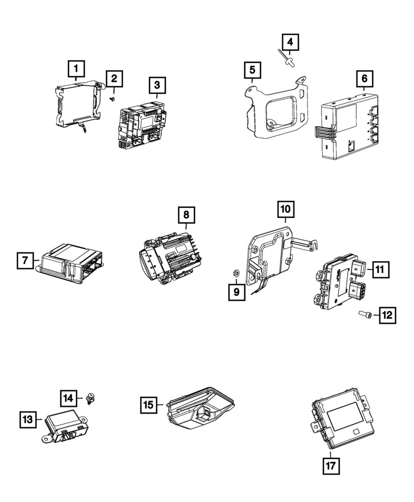 Genuine Mopar Body Controller Module 68433608AA